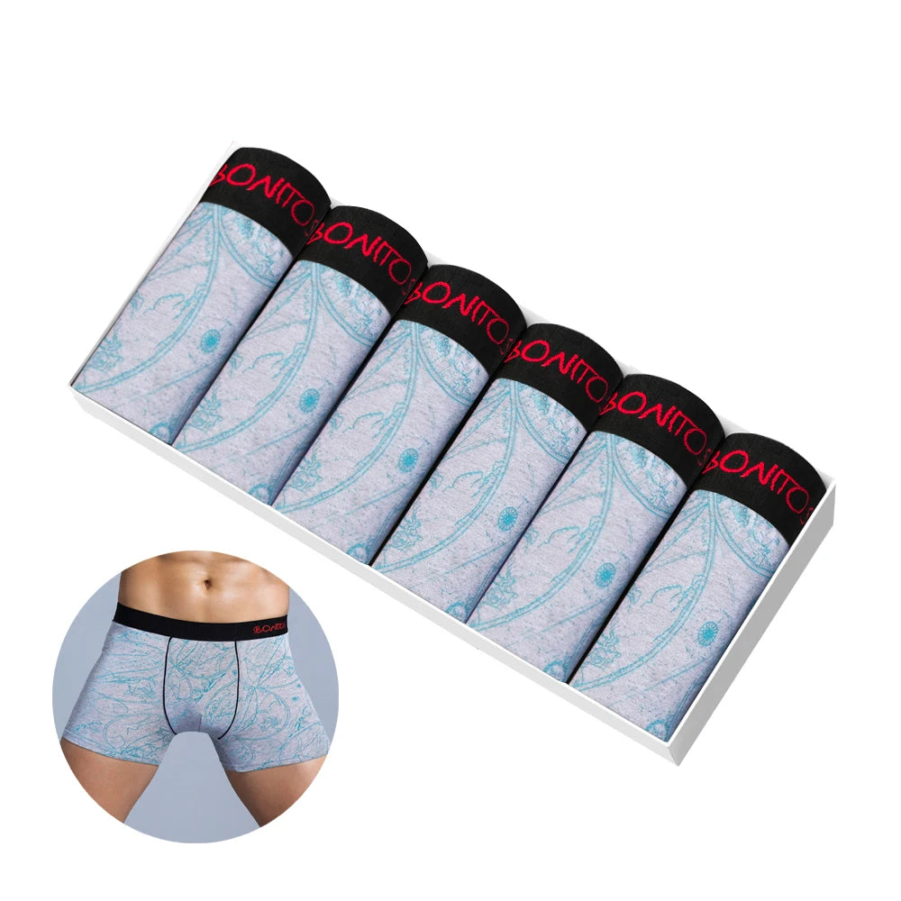 6Pcs Mens Boxershorts Cotton