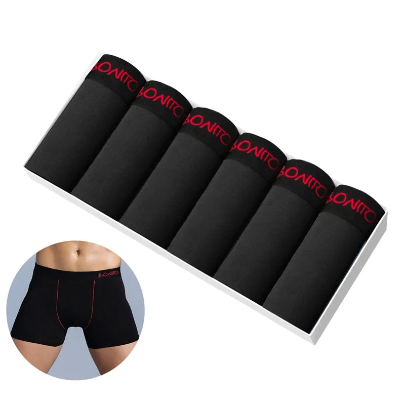 6Pcs Mens Boxershorts Cotton