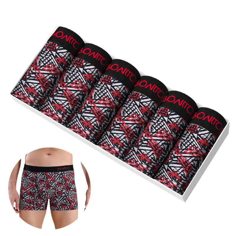 6Pcs Mens Boxershorts Cotton